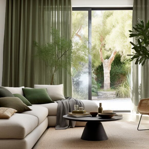 NWT 3hlinen Linen Back Tab Curtain Panel - Picture 1 of 7